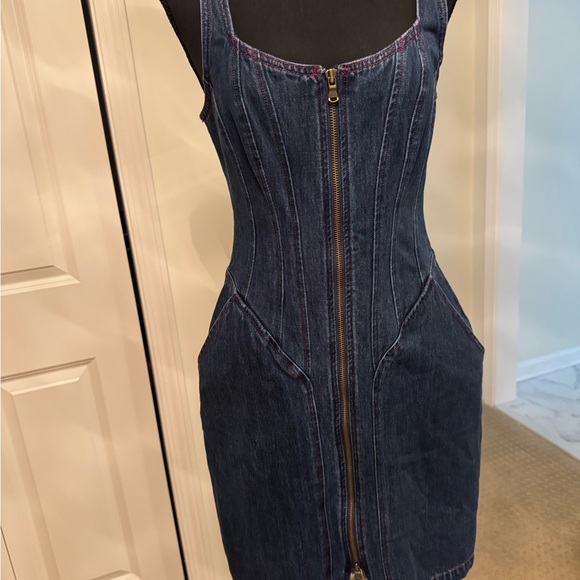 L'AGENCE Dresses & Skirts - Brand New Denim Zip-Front Dress